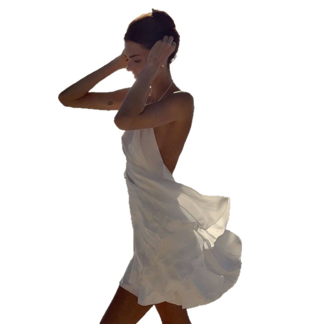 Damen Maxikleid mit elegantem V-Ausschnitt und verstellbarem Taillenband R&B