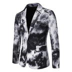 Herren eleganter Blazer im modernen Wolkenmuster