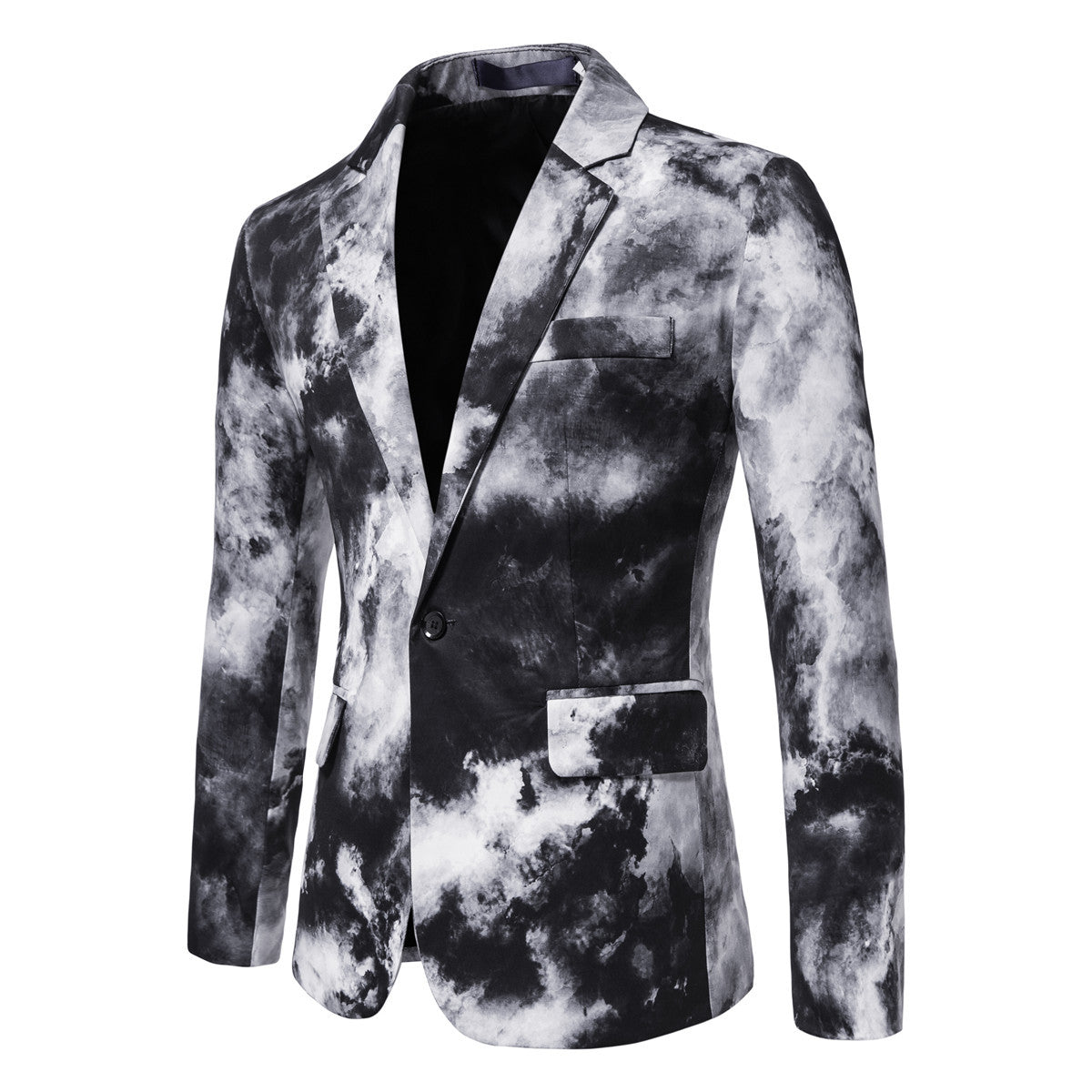 Herren eleganter Blazer im modernen Wolkenmuster