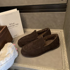Damen Mokassins mit wärmendem Innenfutter und elegantem Wildleder-Design