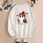 Damen Sweatshirt mit Halloween-Motiv
