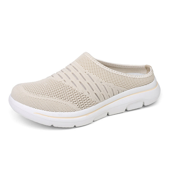 Damen nan atmungsaktive Strick-Slipper Clog mit orthopädischem Memory-Schaum-Fußbett R&B