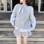Damen Strickpullover mit floralem Muster R&B