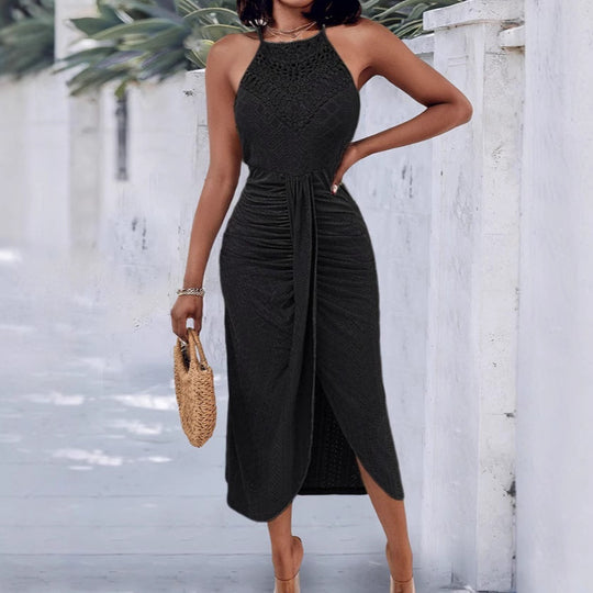 Damen Maxikleid mit geflochtenem Detail und elegantem Taillenschnitt R&B