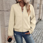 Damen leichte Bomberjacke mit strukturiertem Design R&B
