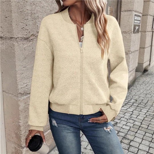Damen leichte Bomberjacke mit strukturiertem Design R&B