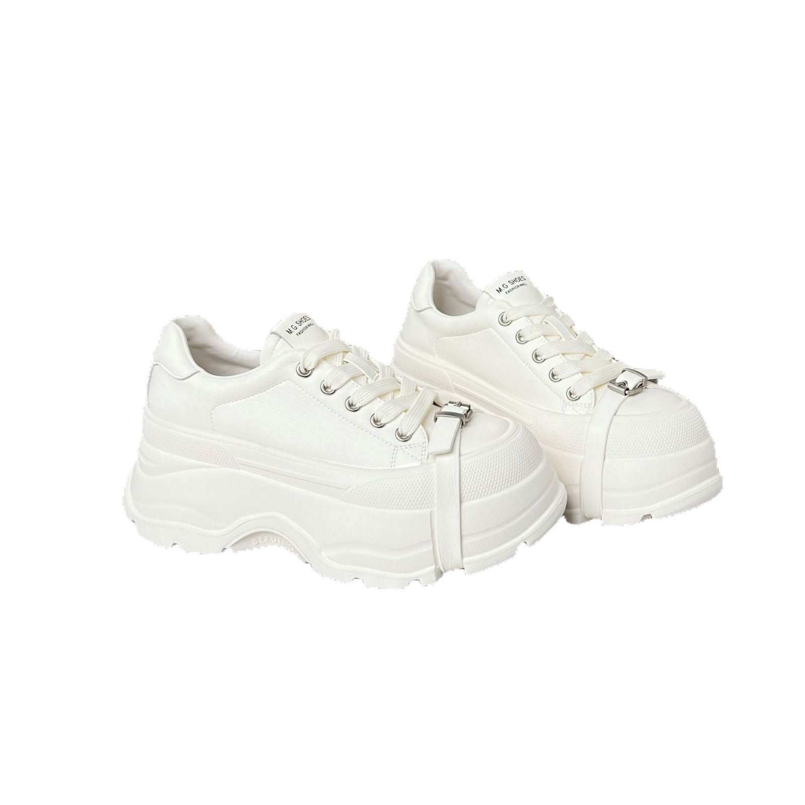 Damen Plateau-Sneaker im sportlichen Design mit verstellbarem Riemen R&B