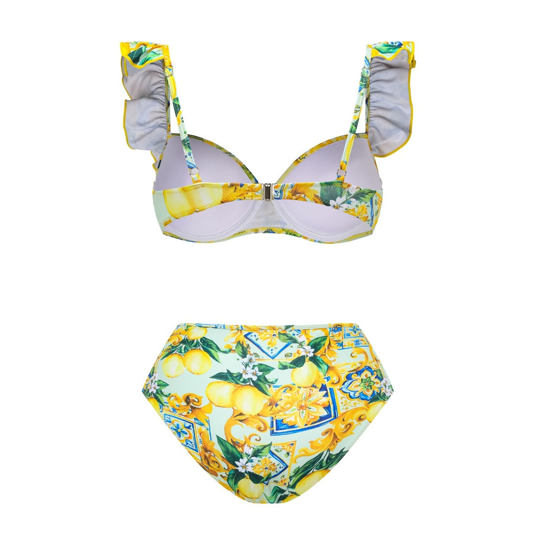 Damen Bikiniset mit elegantem Rüschendesign und maxi Rock R&B