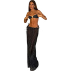 Damen Etuikleid mit gerafftem Bustier-Oberteil und hohem Schlitz R&B