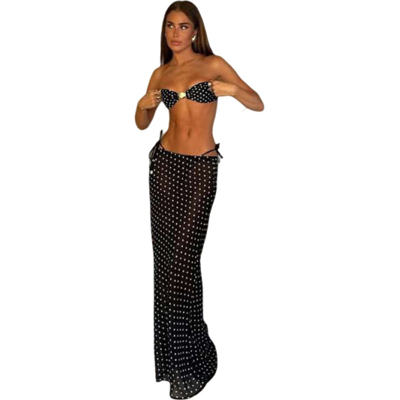 Damen Etuikleid mit gerafftem Bustier-Oberteil und hohem Schlitz R&B