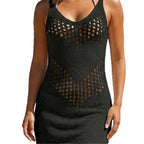 Damen luftiger Häkel-Strandkleid R&B 1779787946