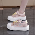 Damen modische Sneakers mit hochgezogener Sohle und atmungsaktiver Struktur R&B