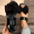 Damen elegante Sandalen mit großem Schleifen-Design und verstellbarem Riemen R&B