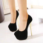 Damen Plateau-Heels mit goldener Absatzverzierung R&B