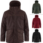 Herren funktionale Winterjacke mit abnehmbarem Kapuzenkragen und großen Taschen