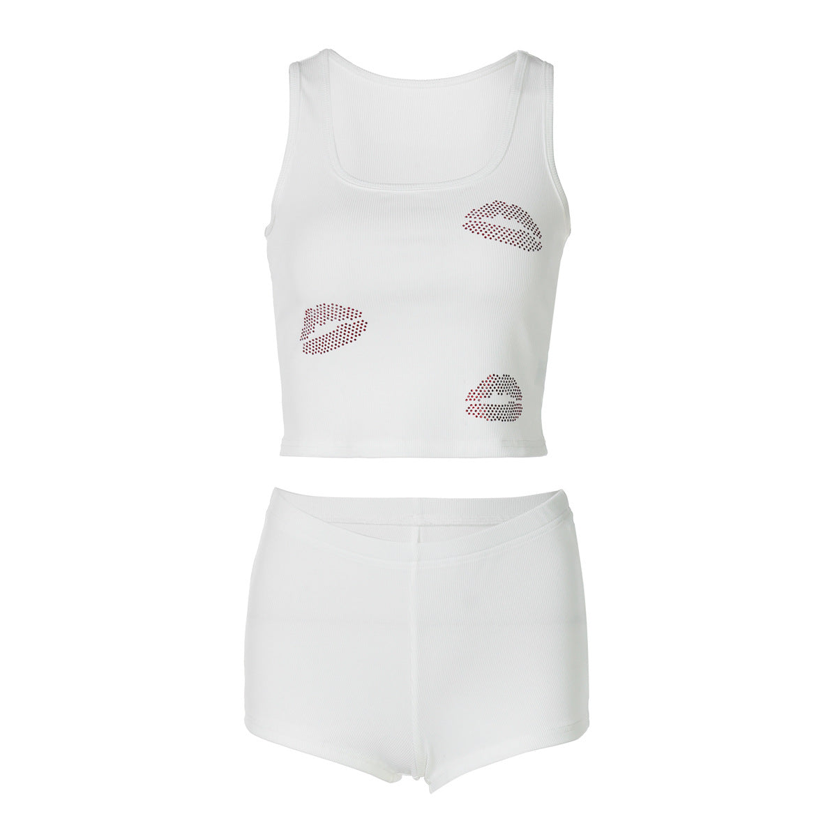 Damen Crop-Top und Shorts Set R&B