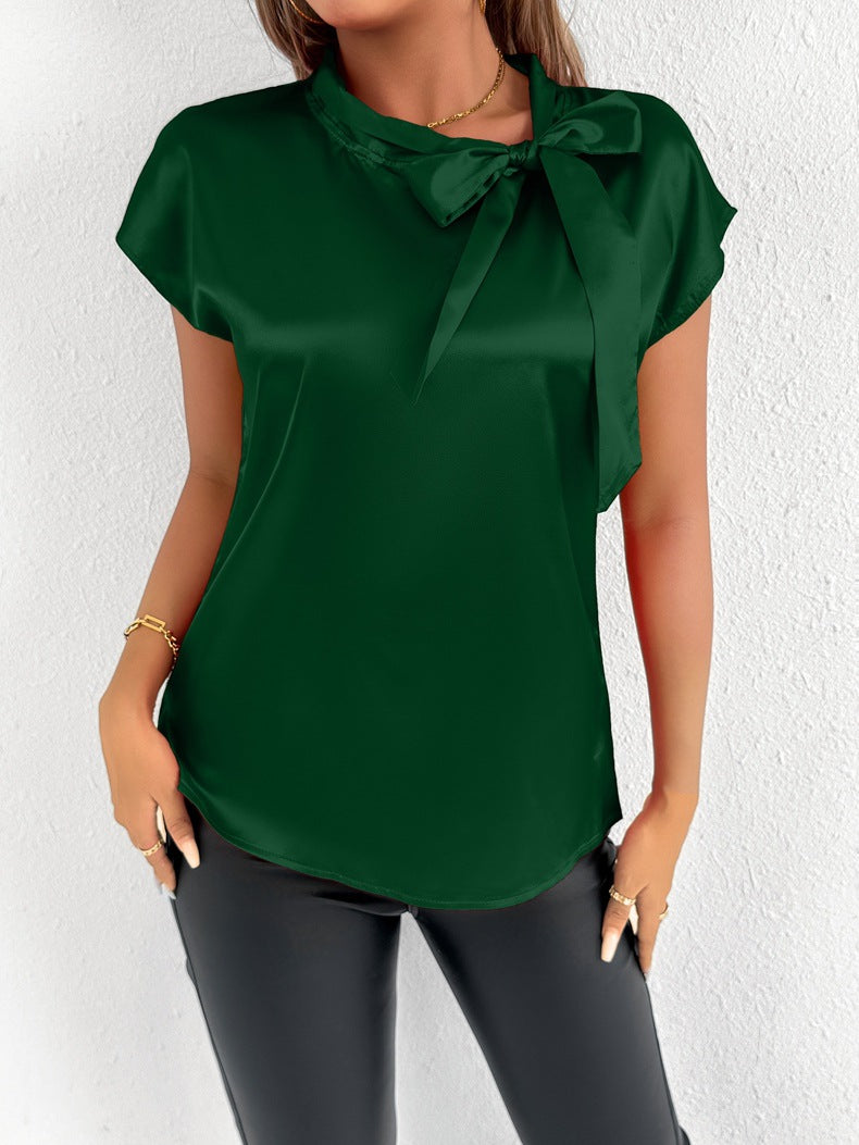 Damen Bluse mit eleganter Schleife R&B