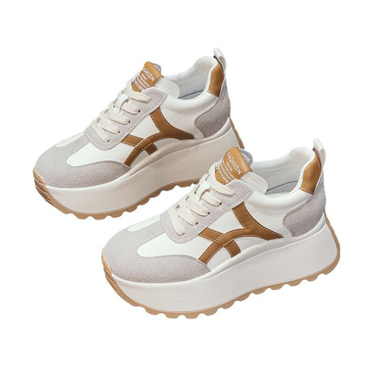 Damen Sportliche Damen Sneaker mit hohem Plateau und hochwertiger Dämpfung R&B