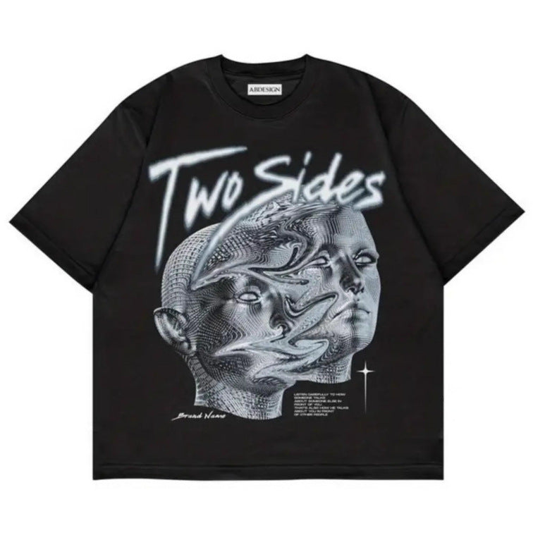 Damen T-Shirt mit künstlerischem Floral-Motiv und lässigem Schnitt R&B