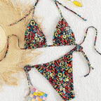 Damen Triangel-Bikini mit verspieltem Blumenmuster R&B