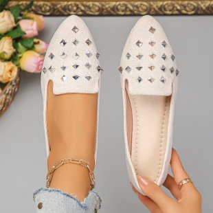 Damen elegante Slipper mit funkelnden Strass-Applikationen R&B