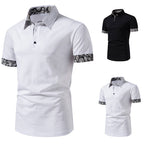 Herren Poloshirt mit modernem Paisleymuster und sportlichem Schnitt