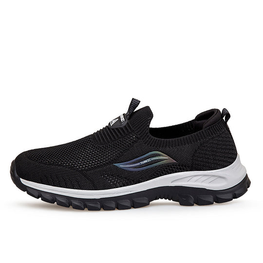 Damen Komfortable Slip-On Sneakers mit flexiblem Strickoberteil R&B