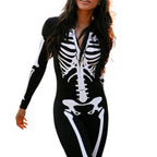 Femme Skeleton Print Bodysuit R&B