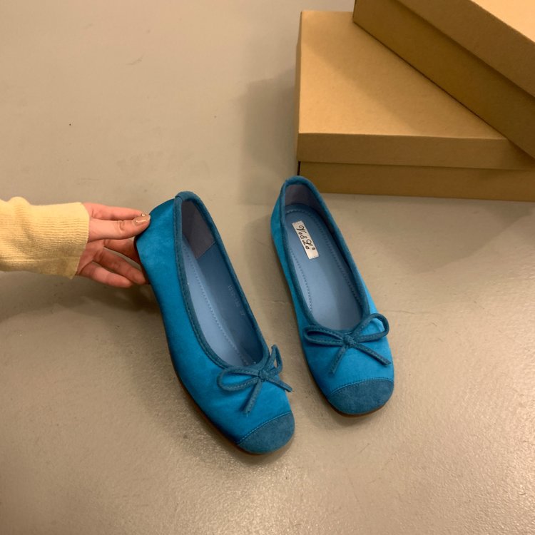 Damen bequeme Ballerinas mit dekorativem Schleifenakzent und elastischem Fußbett R&B