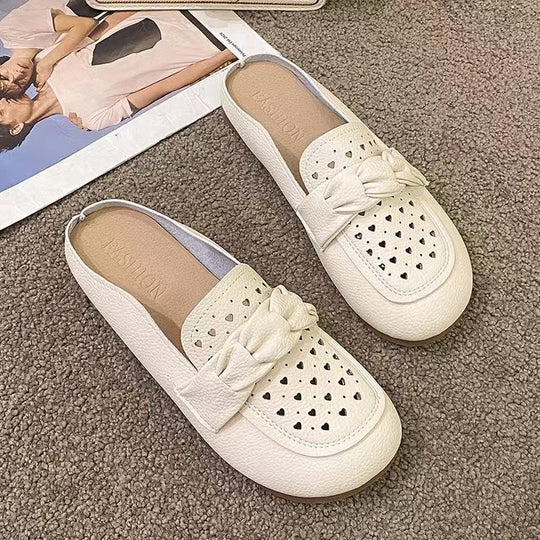 Damen Modische Clogs mit bequemem Knopfdetail R&B