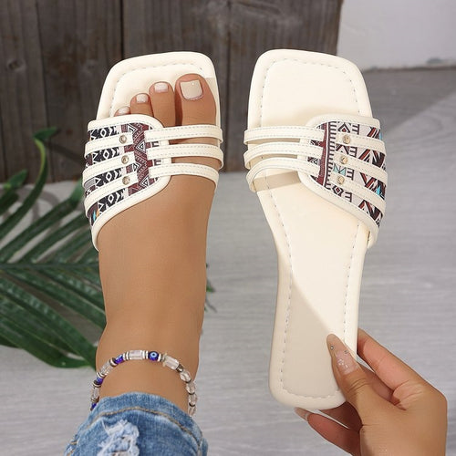Damen Offene Sandalen mit dekorativen Riemchen R&B