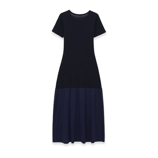 Damen Maxikleid mit schwingendem Schnitt und betontem Tailleneinsatz R&B