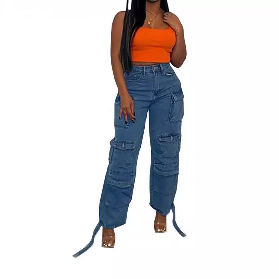Damen Cargo-Hose mit praktischen Seitentaschen und lässigem Schnitt R&B
