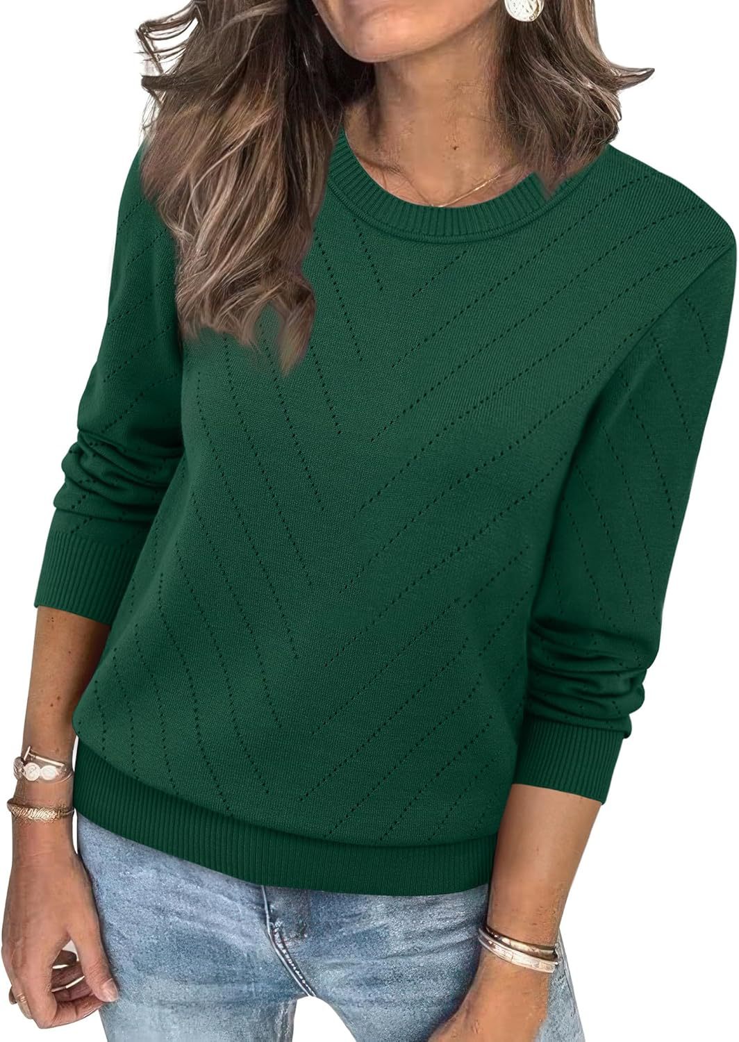 Damen eleganter gestreifter Pullover R&B