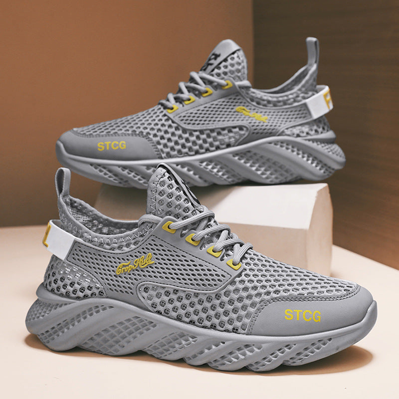 Damen atmungsaktive Mesh-Sneaker mit flexiblem Sohlen-Design