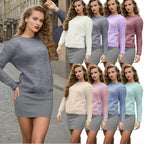 Damen Kuscheliger Strickpullover mit Rundhalsausschnitt und Pilling-Schutz R&B