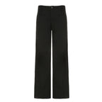 Damen Weite Chinohosen mit hohem Bund und seitlichen Taschen R&B