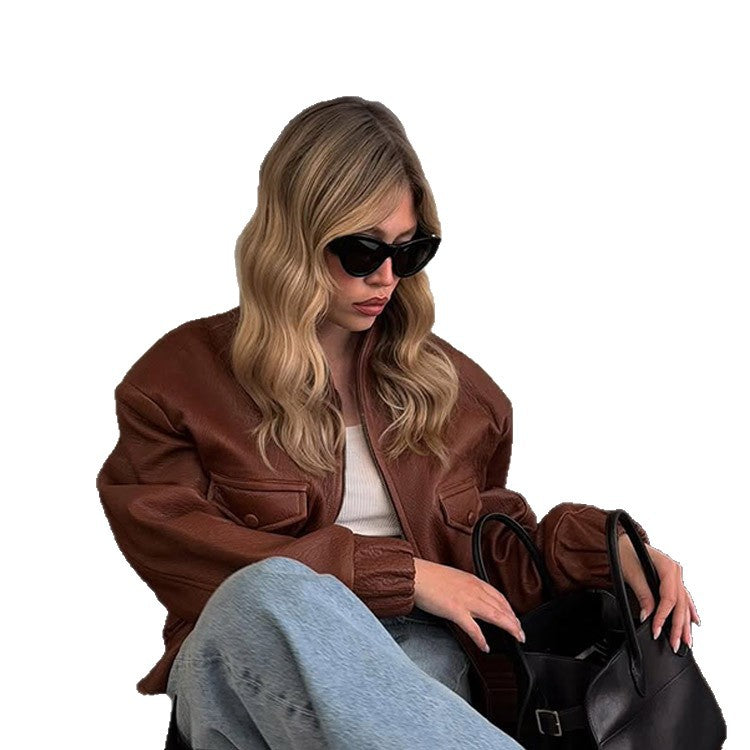 Damen lässige jacke mit voluminösen Ärmeln R&B