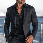 Herren elegante Anzugjacke im modernen Streifenmuster R&B