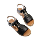 Damen Komfortable Sandalen mit verstellbarem Riemen und modischer Schnalle R&B