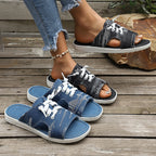 Damen Offene Slipper mit verstellbarem Schnürsystem R&B