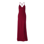 Damen Maxikleid mit raffinierten Spaghettiträgern und hohem Schlitz R&B