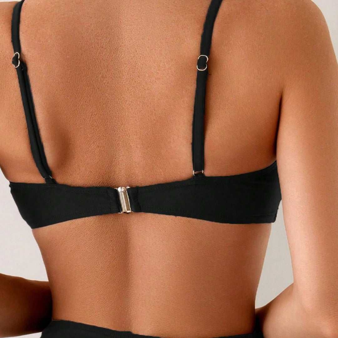 Damen Bikini-Set mit elegantem Muschel-Detail und hoch tailliertem Schnitt R&B