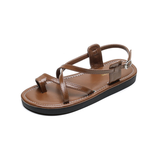 Damen Sandalen mit elegantem Kreuzriemen und komfortablem Fußbett R&B