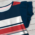Damen Strandtop mit Rüschendetails R&B
