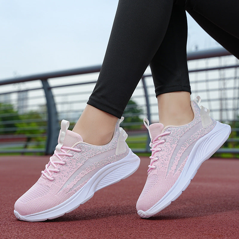 Damen Fitness-Sneaker mit atmungsaktiver Mesh-Oberfläche und stoßdämpfender Sohle