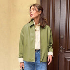 Damen Oversized Übergangsjacke aus leichtem Material mit kontrastierenden Ärmeln R&B