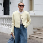 Damen Übergangsjacke im modernen Schnitt mit dekorativen Knopfdetails R&B