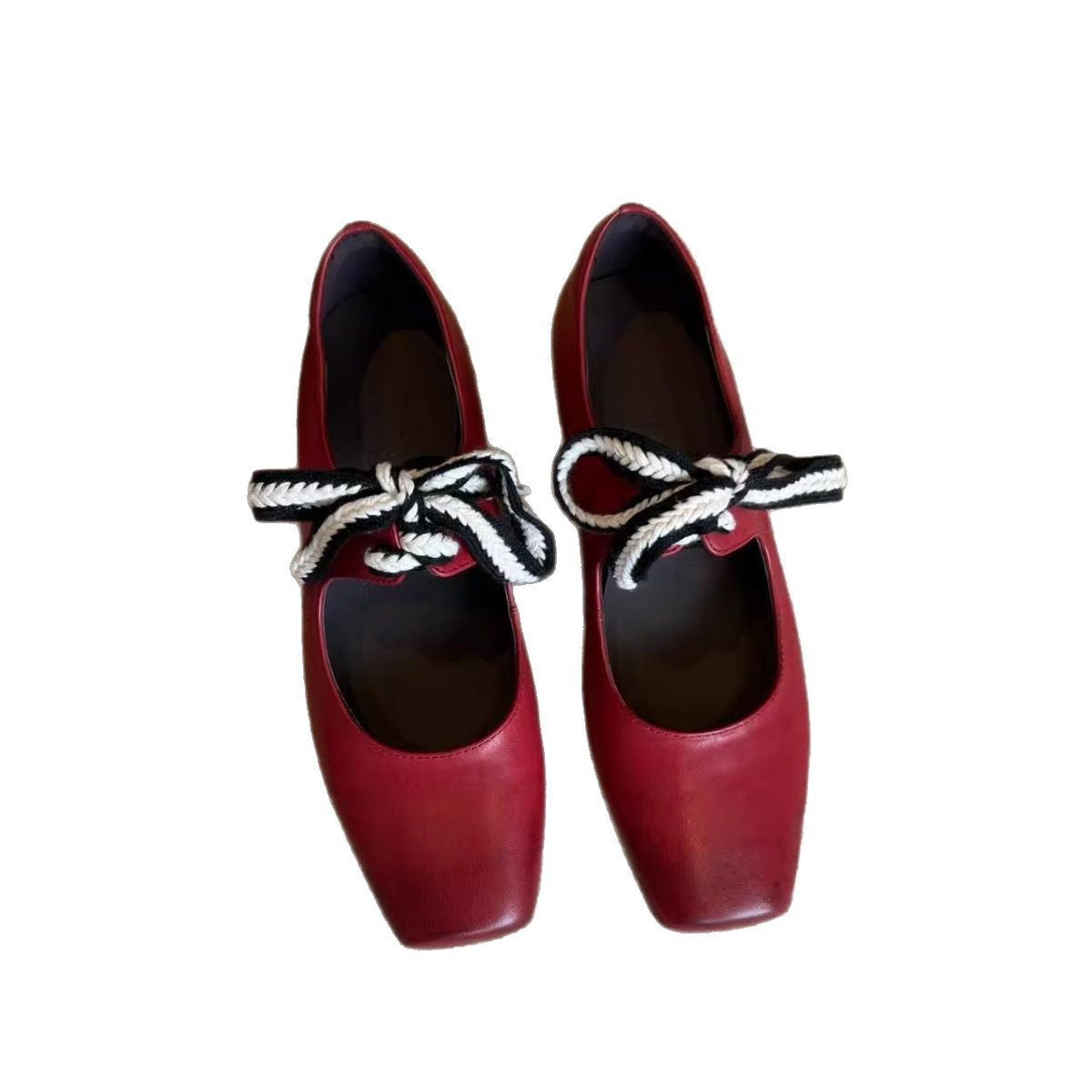 Damen elegante Ballerinas mit modischem SchnürDesign und komfortablem Blockabsatz R&B