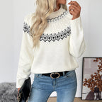 Damen Strickpullover mit traditionellem Norweger-Muster R&B